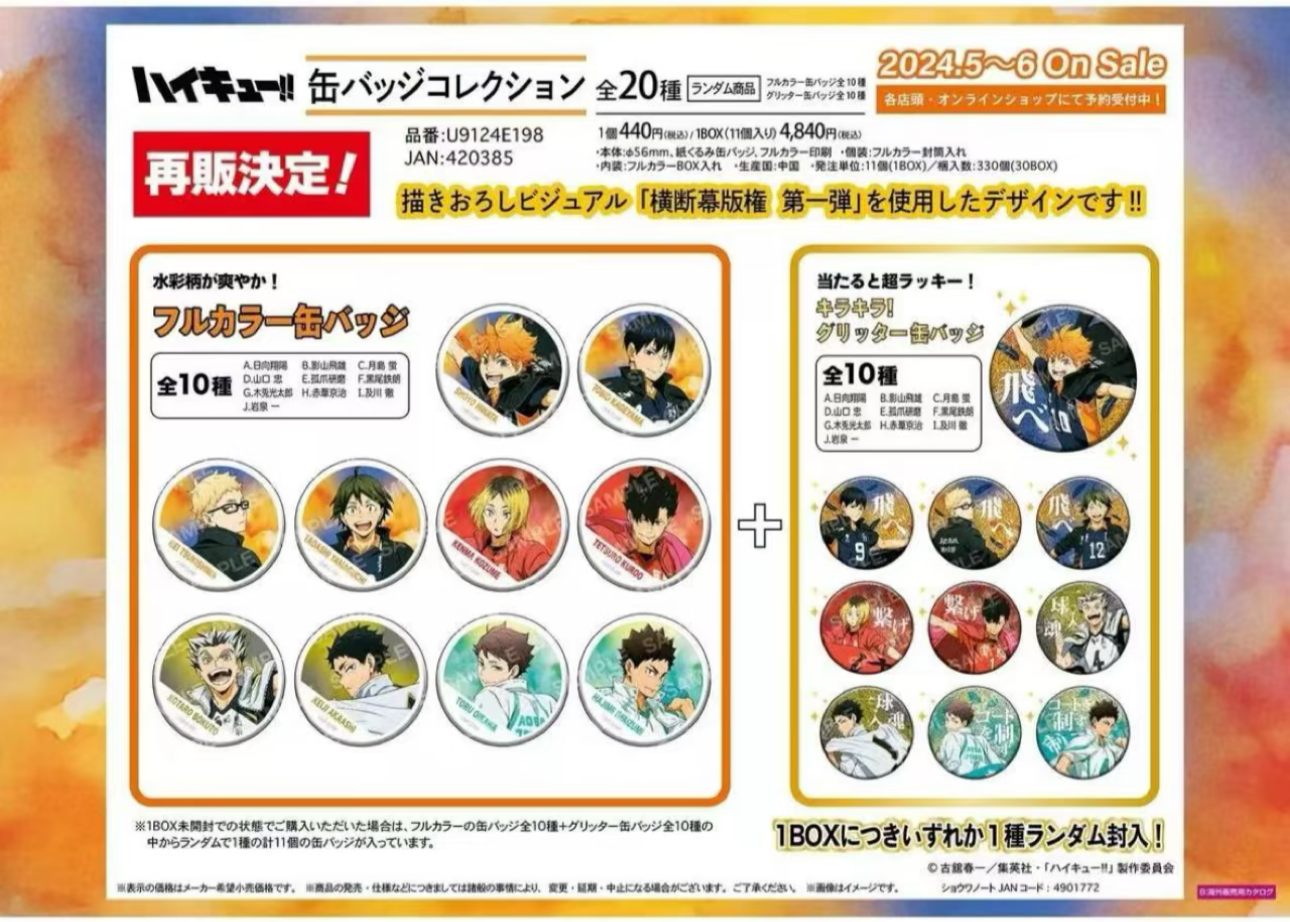 Collection de bannières Haikyuu!! - Articles en boîte surprise
